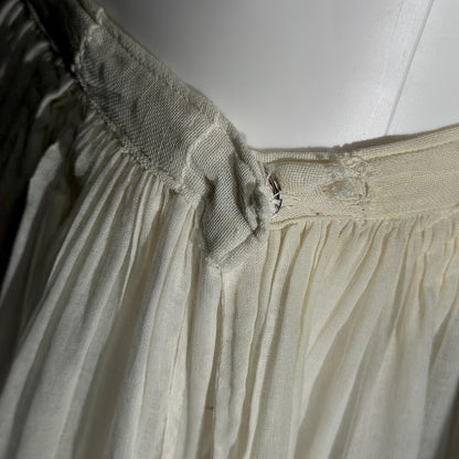Vintage Edwardian cotton skirt, Antique 1900s heavily embroidered white maxi skirt, hippie boho skirt