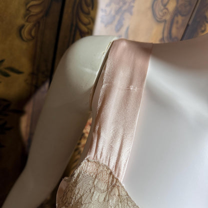 vintage 1930s Nightgown Slip Dress, Shimmering Pink XS lingerie dress