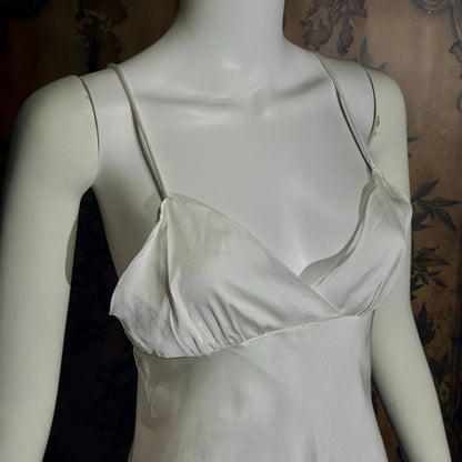 Vintage GEORGETTE TRABOLSI nightgown robe peignoir set, I Magnin 1980s white lingerie dress set