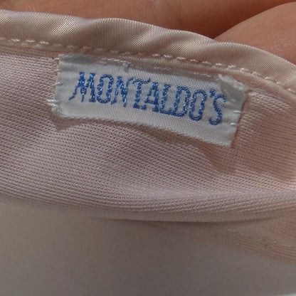 vintage 1950s bed night jacket, MONTALDO'S palest pink ruffled evening topper