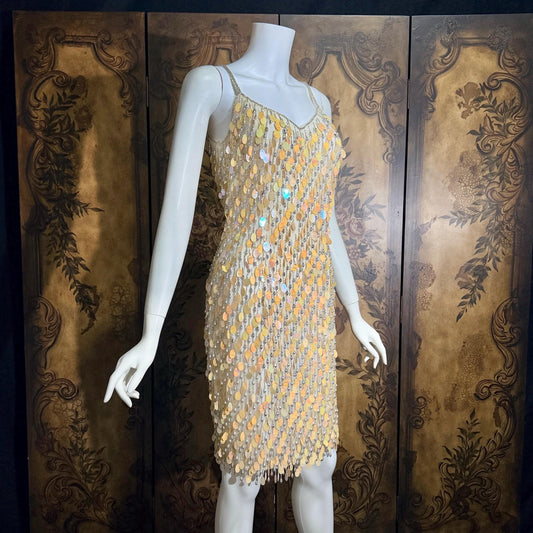 vintage 1980s BLACK TIE Oleg Cassini Cocktail Dress, Neiman Marcus beaded party evening dress