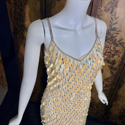 vintage 1980s BLACK TIE Oleg Cassini Cocktail Dress, Neiman Marcus beaded party evening dress