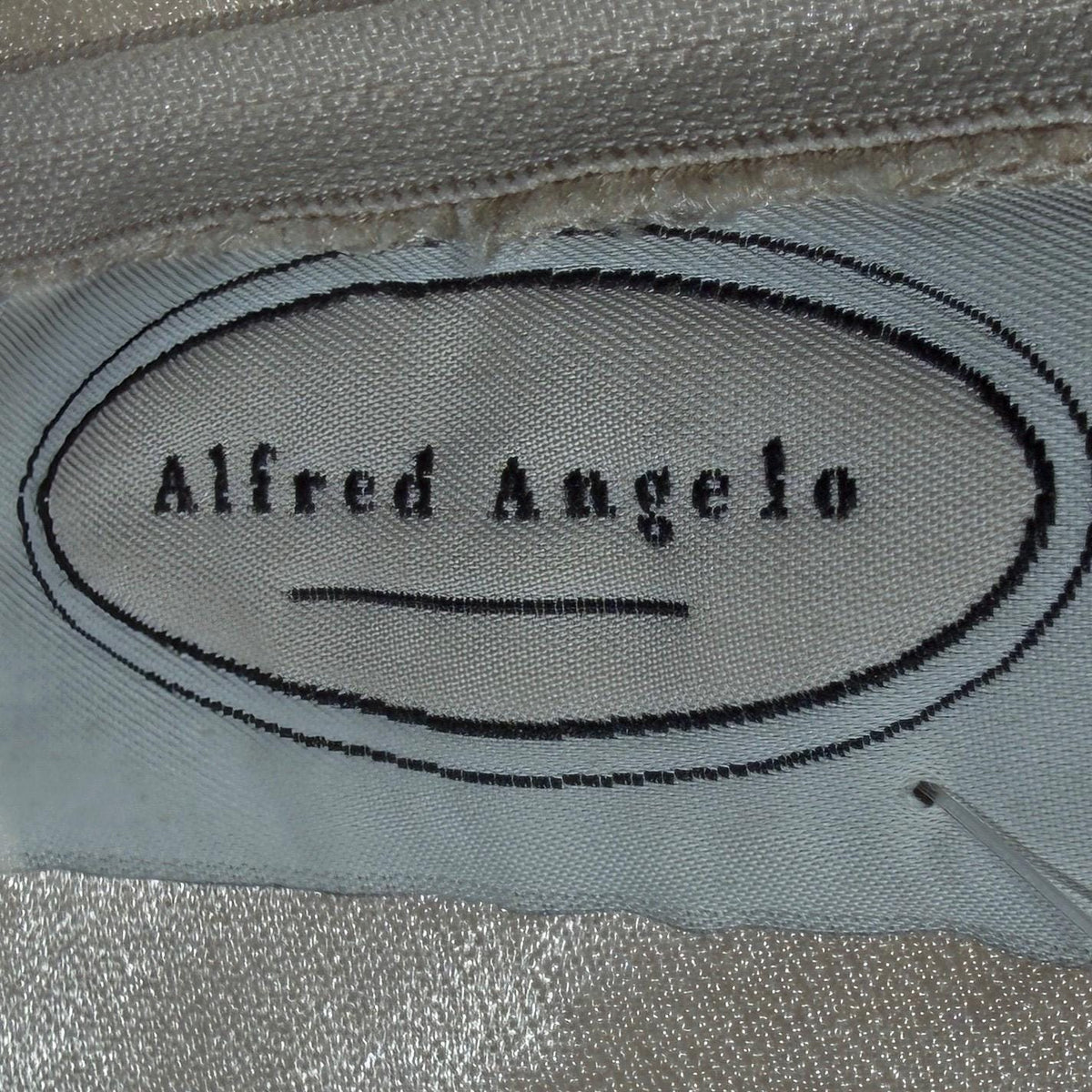 vintage 1990s wedding dress gown, ALFRED ANGELO Champagne Satin Cage Top gown