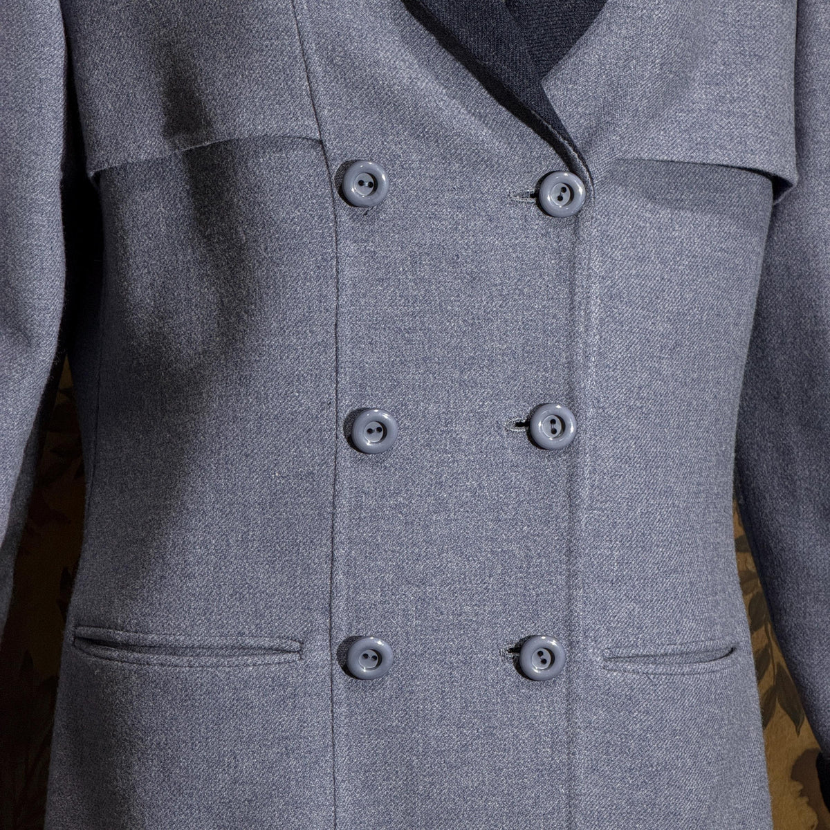 vintage 1980s jacket blazer, ANDRE LAUG for SAKS Federal Blue wool jacket Large