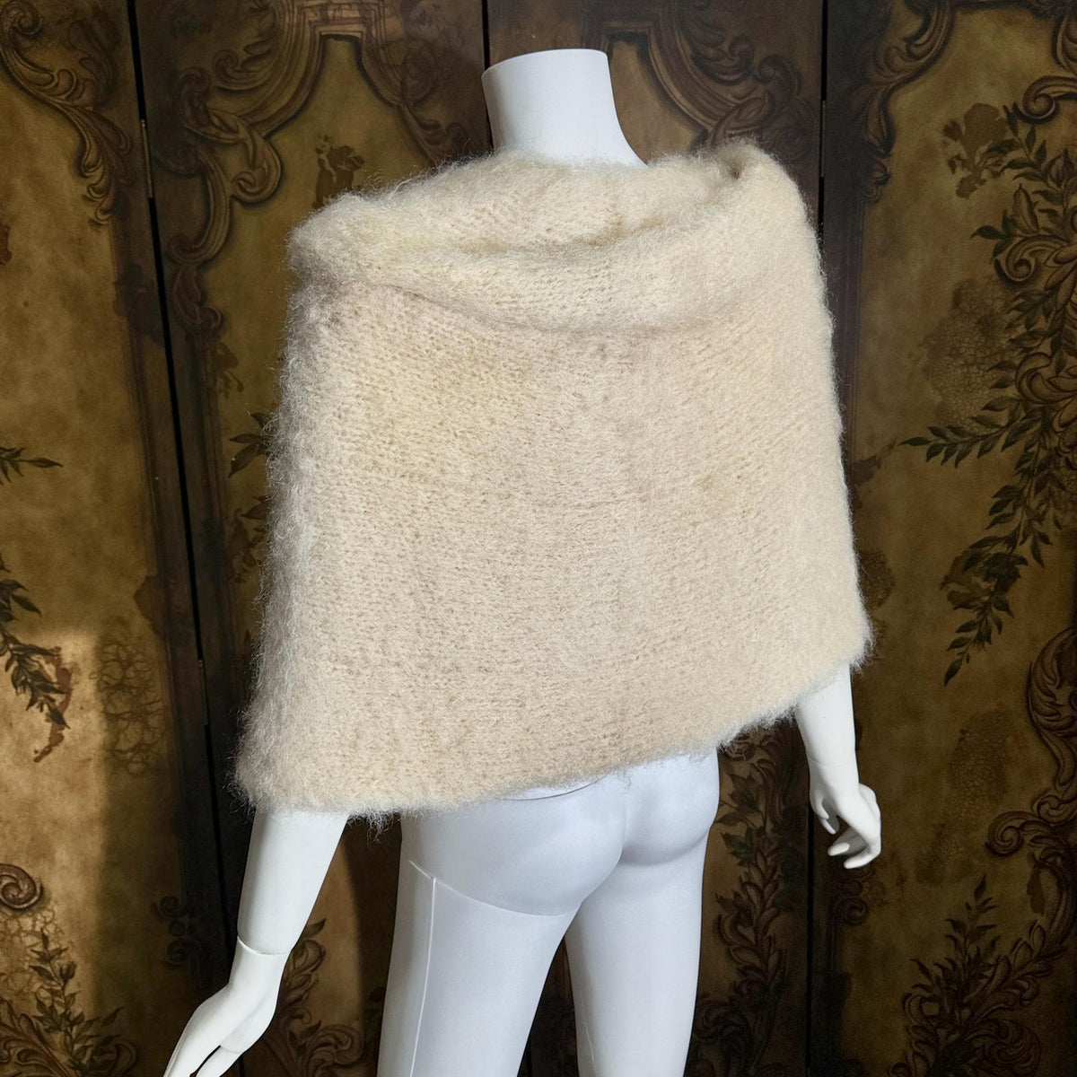 1950s vintage mohair stole wrap, Custom Made evening jacket dinner coat shoulder wrap