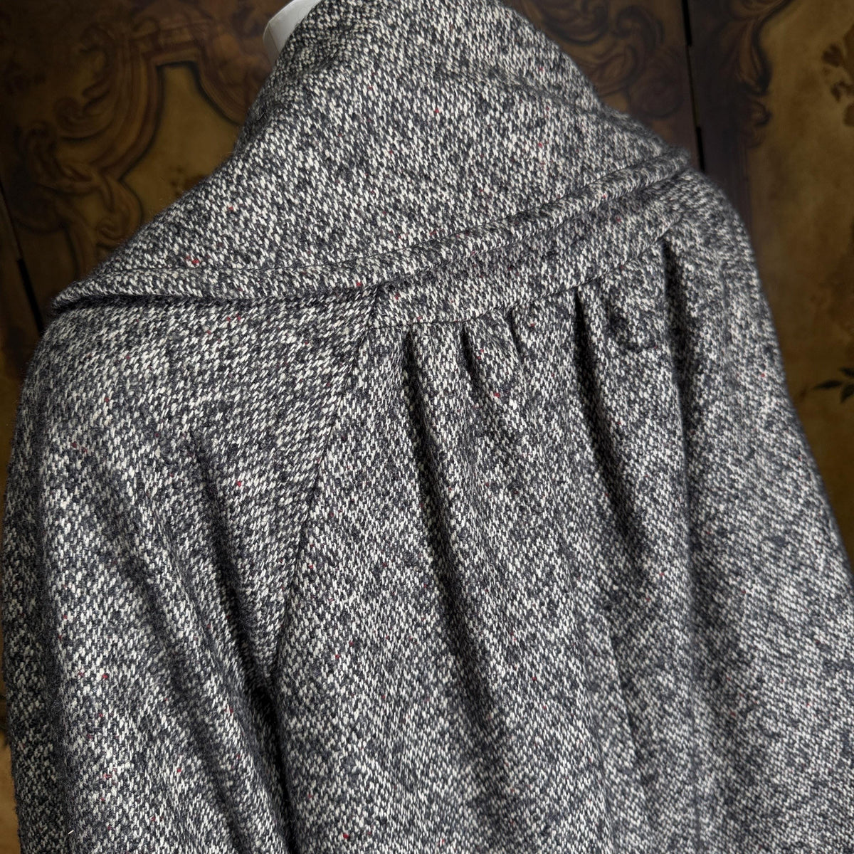 vintage Y2K jacket blazer, GIAMBATTISTA VALLI Black White Tweed wool cropped swing jacket Large