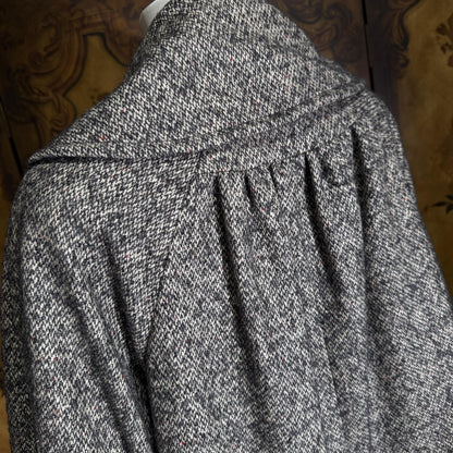 vintage Y2K jacket blazer, GIAMBATTISTA VALLI Black White Tweed wool cropped swing jacket Large