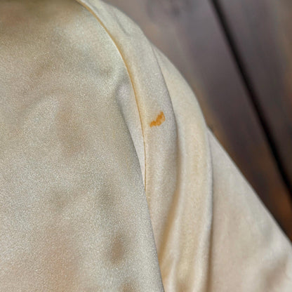 vintage 1960s evening wedding coat, Champagne Silk Maxi Opera Coat