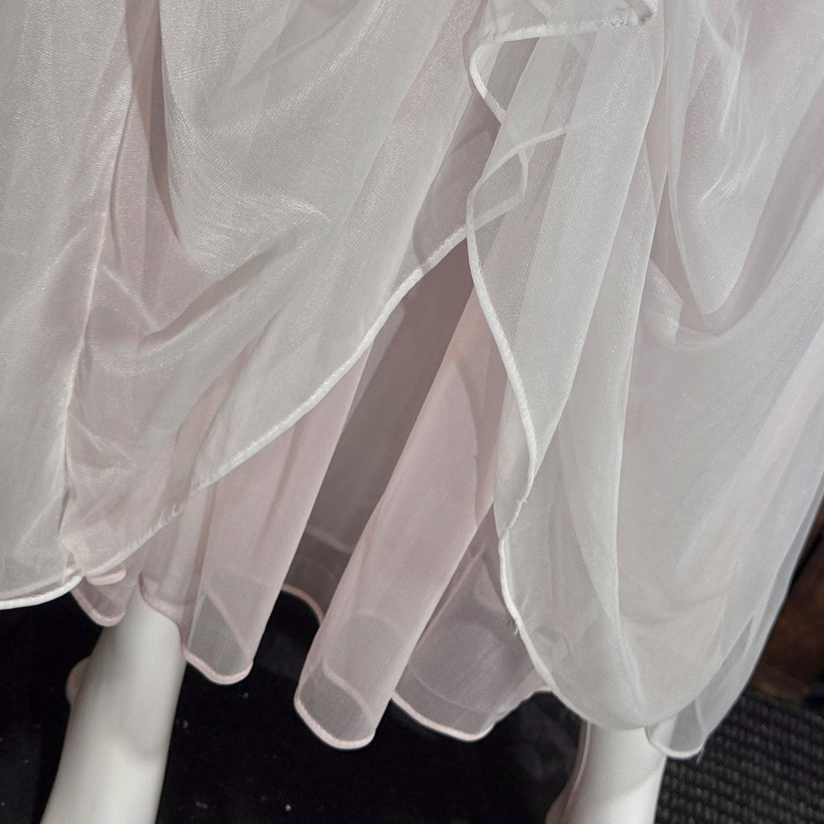 Vintage 1950s nightgown slip dress, CARTER'S Pink Nylon Beaded Lingerie dress