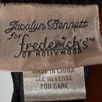 vintage JACALYN BENNETT silk nightgown, FREDERICK'S of Hollywood black lingerie slip dress