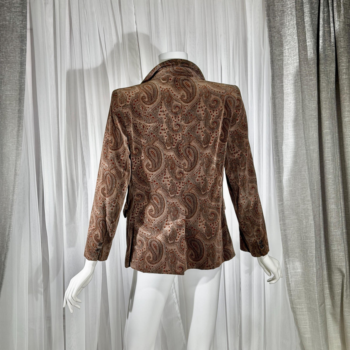 vintage TED LAPIDUS velvet blazer, vintage 1970s cotton velvet paisley jacket