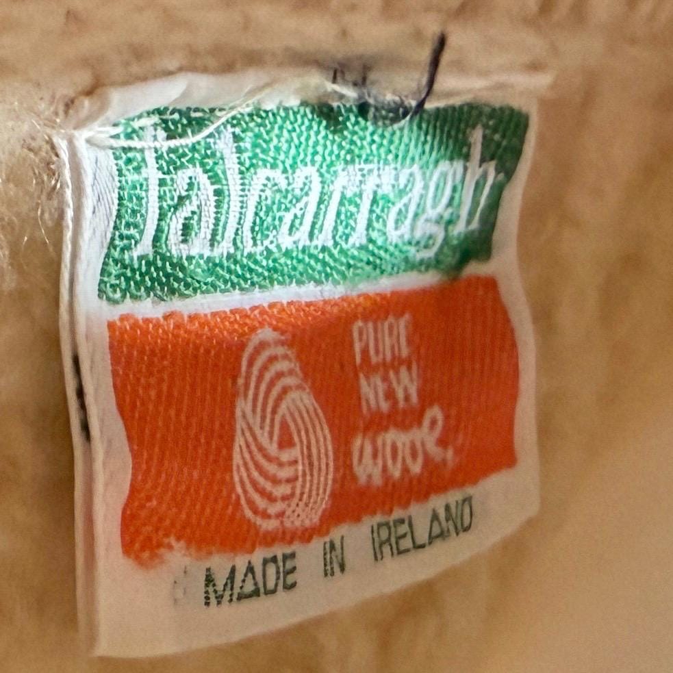 vintage 1970s Irish Wool Cardigan Sweater, FALCARRAGH hooded toggle button sweater