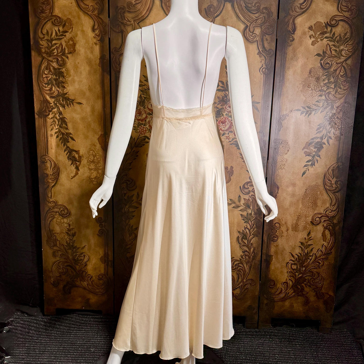 Vintage ZANDRA RHODES Peignoir Set, 1970s Peach Signature Pleat nightgown robe lingerie dress set