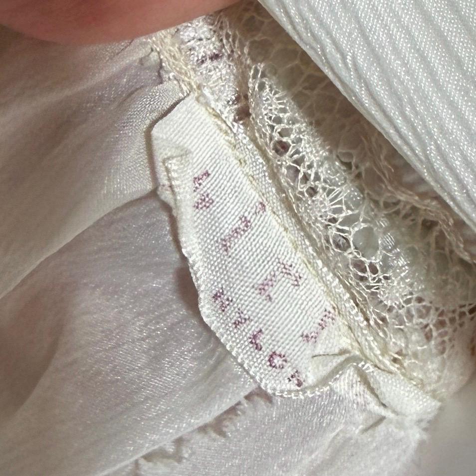 vintage by IRIS 1940s Nightgown slip dress, Sylvia Pedlar white nylon lingerie dress