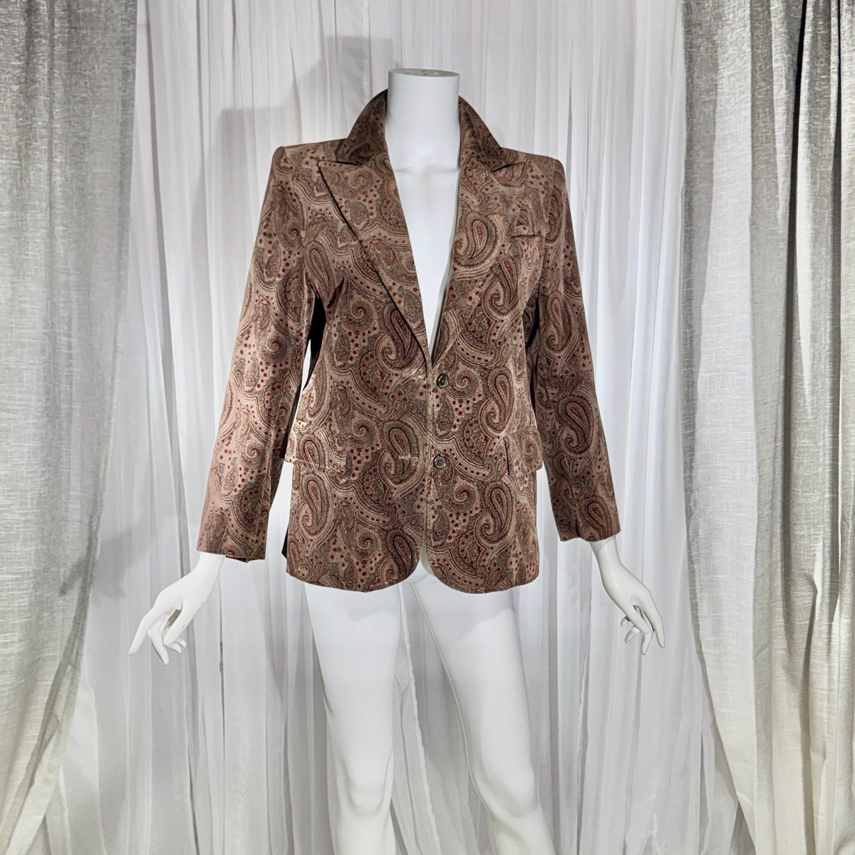 vintage TED LAPIDUS velvet blazer, vintage 1970s cotton velvet paisley jacket