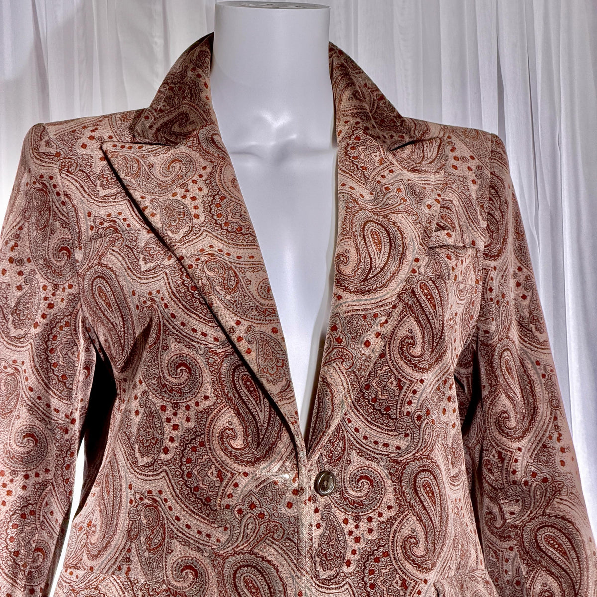 vintage TED LAPIDUS velvet blazer, vintage 1970s cotton velvet paisley jacket
