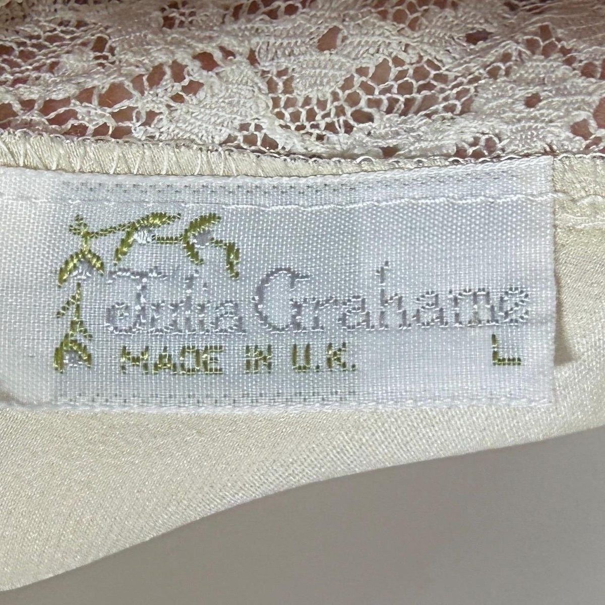 Vintage JULIA GRAHAME Peignoir Set, 1980s Pure Silk Victorian Ivory nightgown robe lingerie dress set