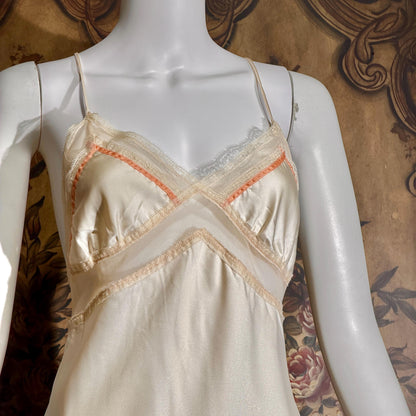 Vintage ZANDRA RHODES Peignoir Set, 1970s Peach Signature Pleat nightgown robe lingerie dress set