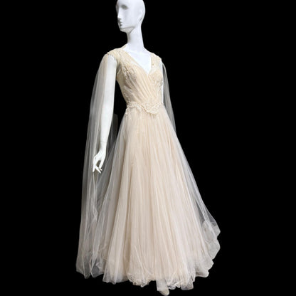 DAVID FIELDEN vintage wedding dress, Sposa Y2K cupcake tulle 3 pcs bridal ball gown