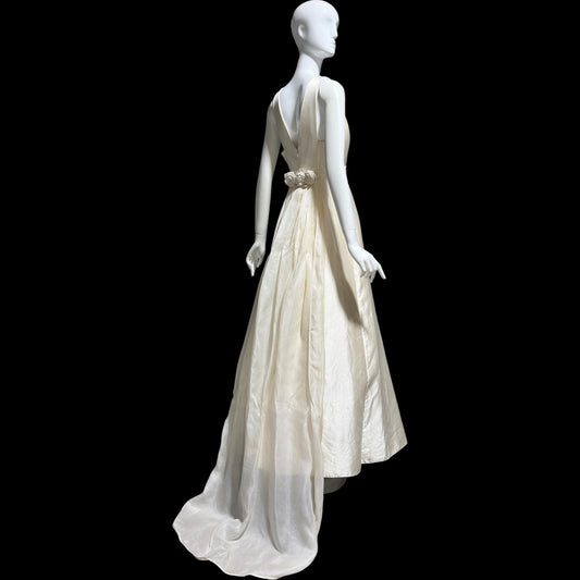 WEARKSTATT SAKS Fifth Avenue, 1990s Y2K vintage wedding bridal gown, blush silk dress