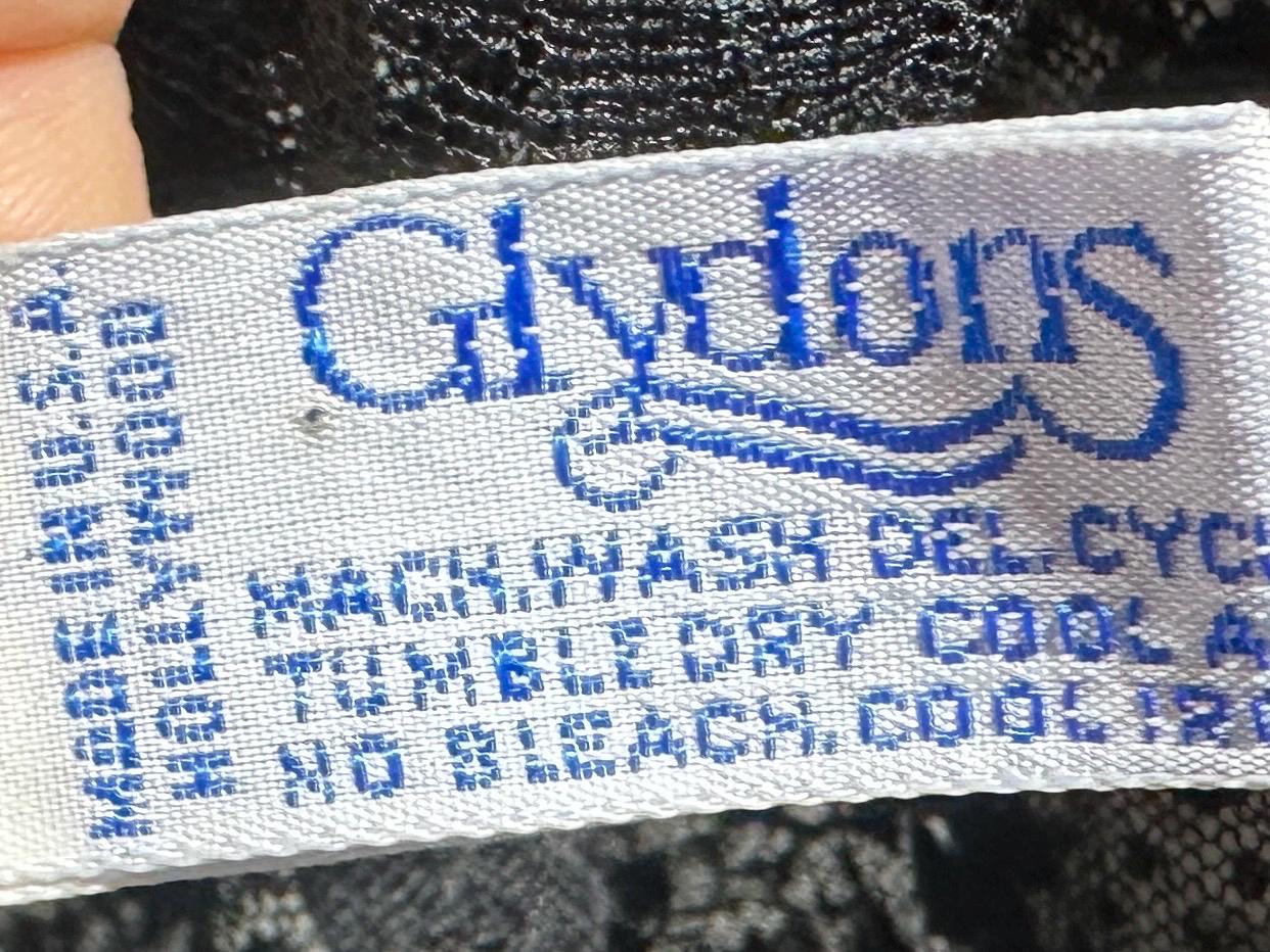 GLYDON'S vintage nightgown slip dress, Hollywood 1960s sheer black lace full length lingerie dress