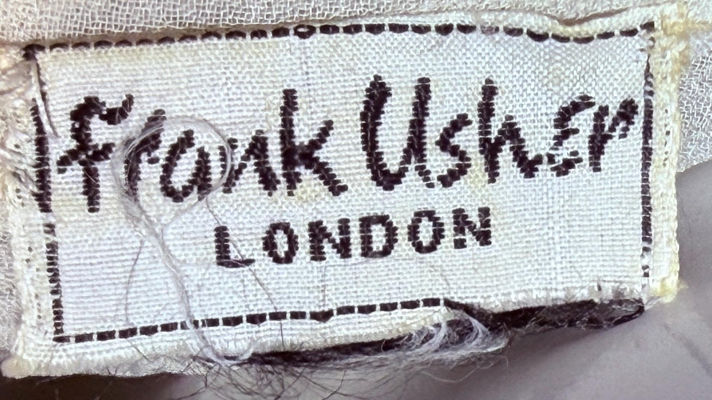 FRANK USHER vintage 1980s evening dress, Silver sequin and fringe cocktail flapper slip dress