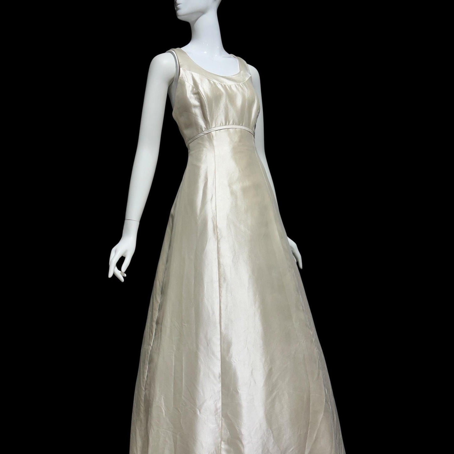 WEARKSTATT SAKS Fifth Avenue, 1990s Y2K vintage wedding bridal gown, blush silk dress