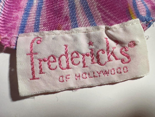 FREDERICK'S of HOLLYWOOD vintage 1970s caftan dress, psychedelic nylon Op Art kaftan House Dress