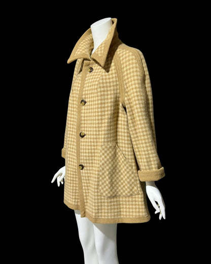 COUNTRY PACER, vintage 1960s Mod swing jacket, reversible double faced wool, button front coat