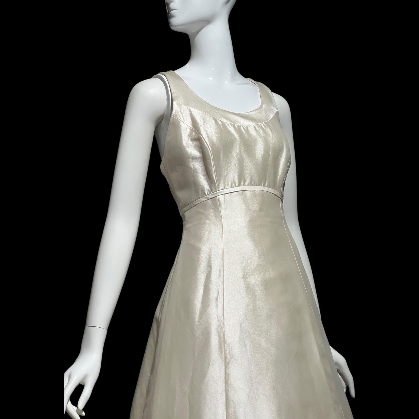 WEARKSTATT SAKS Fifth Avenue, 1990s Y2K vintage wedding bridal gown, blush silk dress