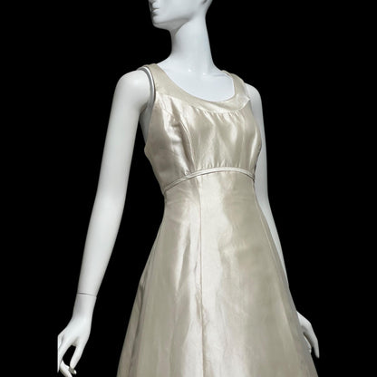 WEARKSTATT SAKS Fifth Avenue, 1990s Y2K vintage wedding bridal gown, blush silk dress