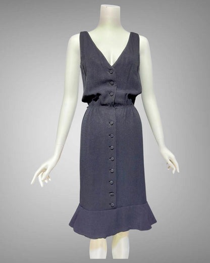 GEOFFREY BEENE vintage 1960s little black dinner & cocktails dress or day dress