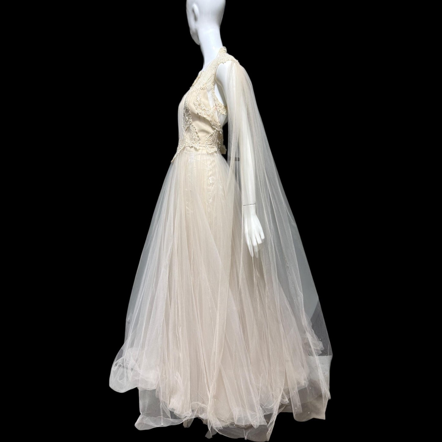 DAVID FIELDEN vintage wedding dress, Sposa Y2K cupcake tulle 3 pcs bridal ball gown