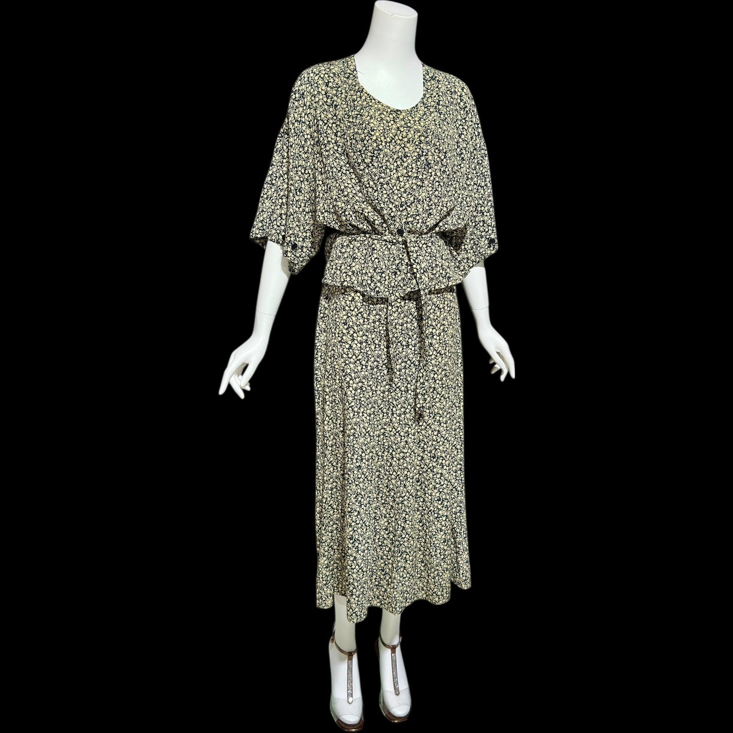 SONIA RYKIEL vintage 1990s 3 piece set, skirt cropped tank top and jacket set