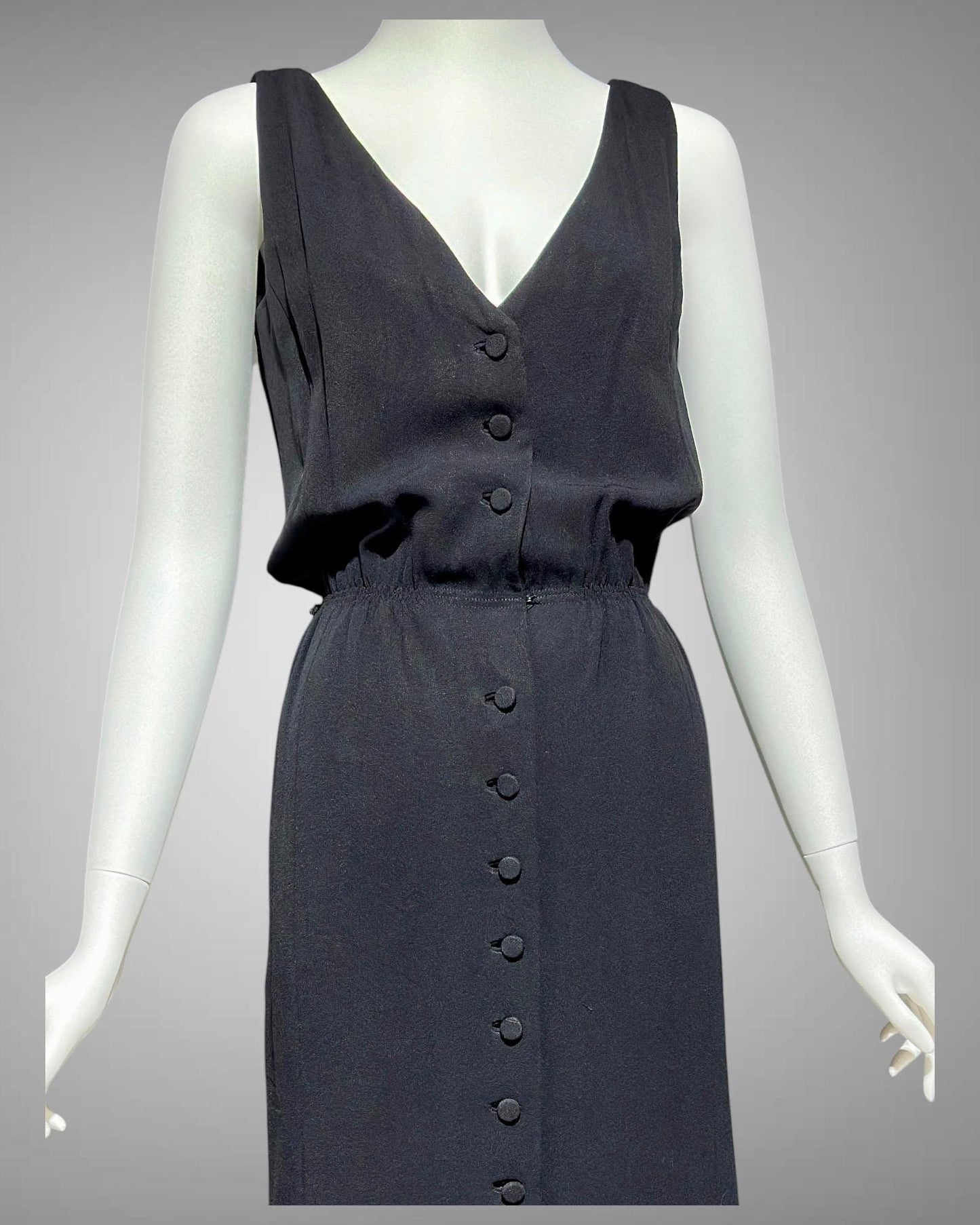 GEOFFREY BEENE vintage 1960s little black evening cocktail dress