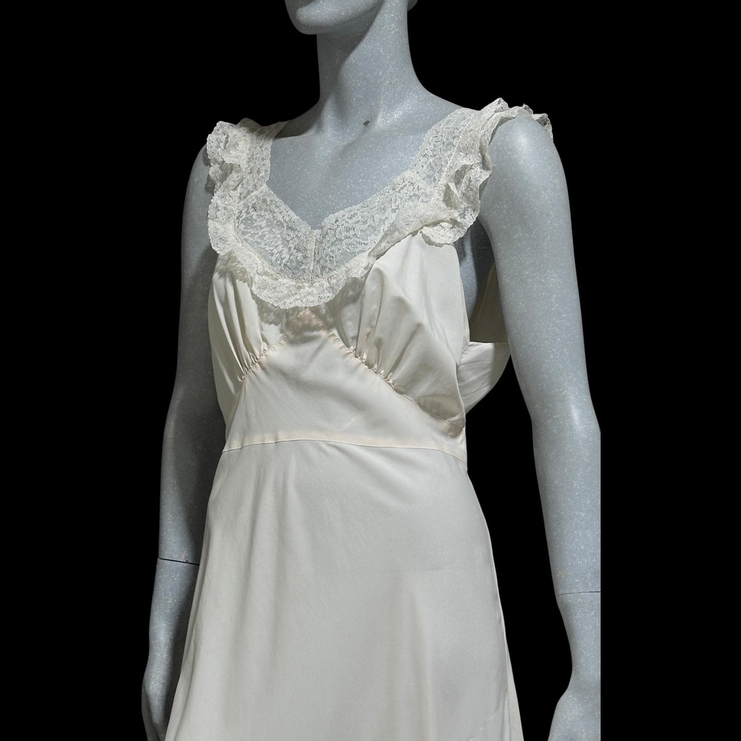 Marshall Field, 1940s Pale Pink bias cut Nightgown: Vintage Old Hollywood Slip Dress