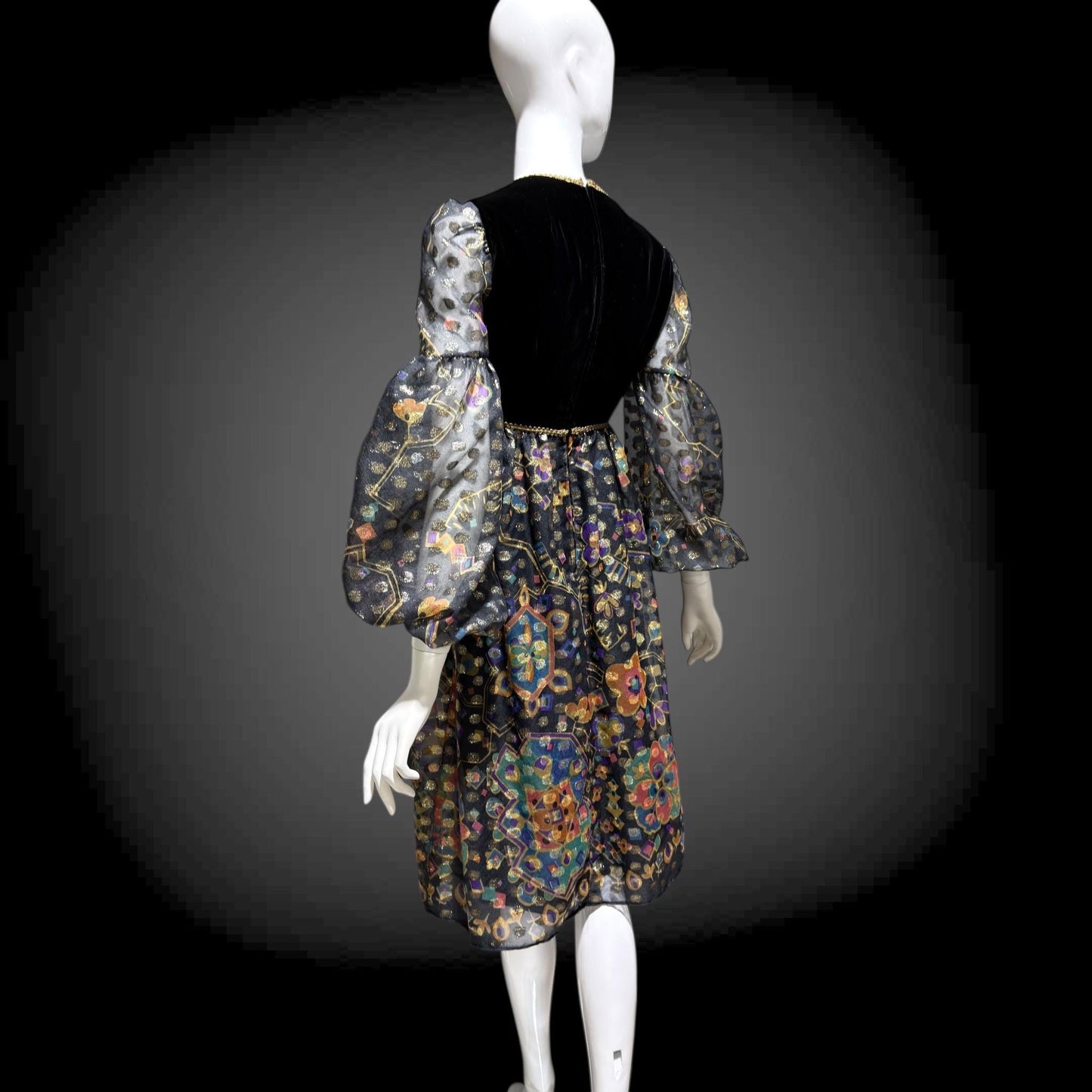 LORD & TAYLOR Vintage 1960s cocktail dress, Malcolm Starr Babydoll Empire Waist evening party dress