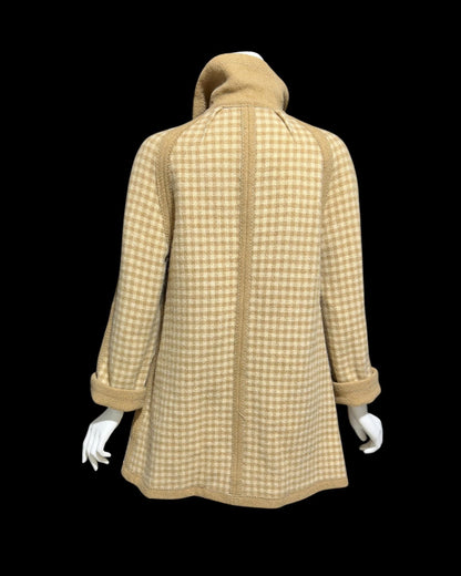 COUNTRY PACER, vintage 1960s Mod swing jacket, reversible double faced wool, button front coat