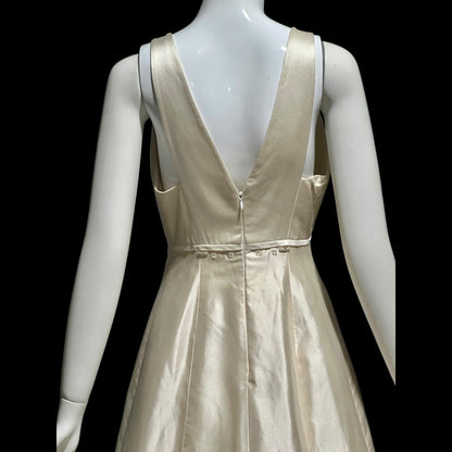 WEARKSTATT SAKS Fifth Avenue, 1990s Y2K vintage wedding bridal gown, blush silk dress
