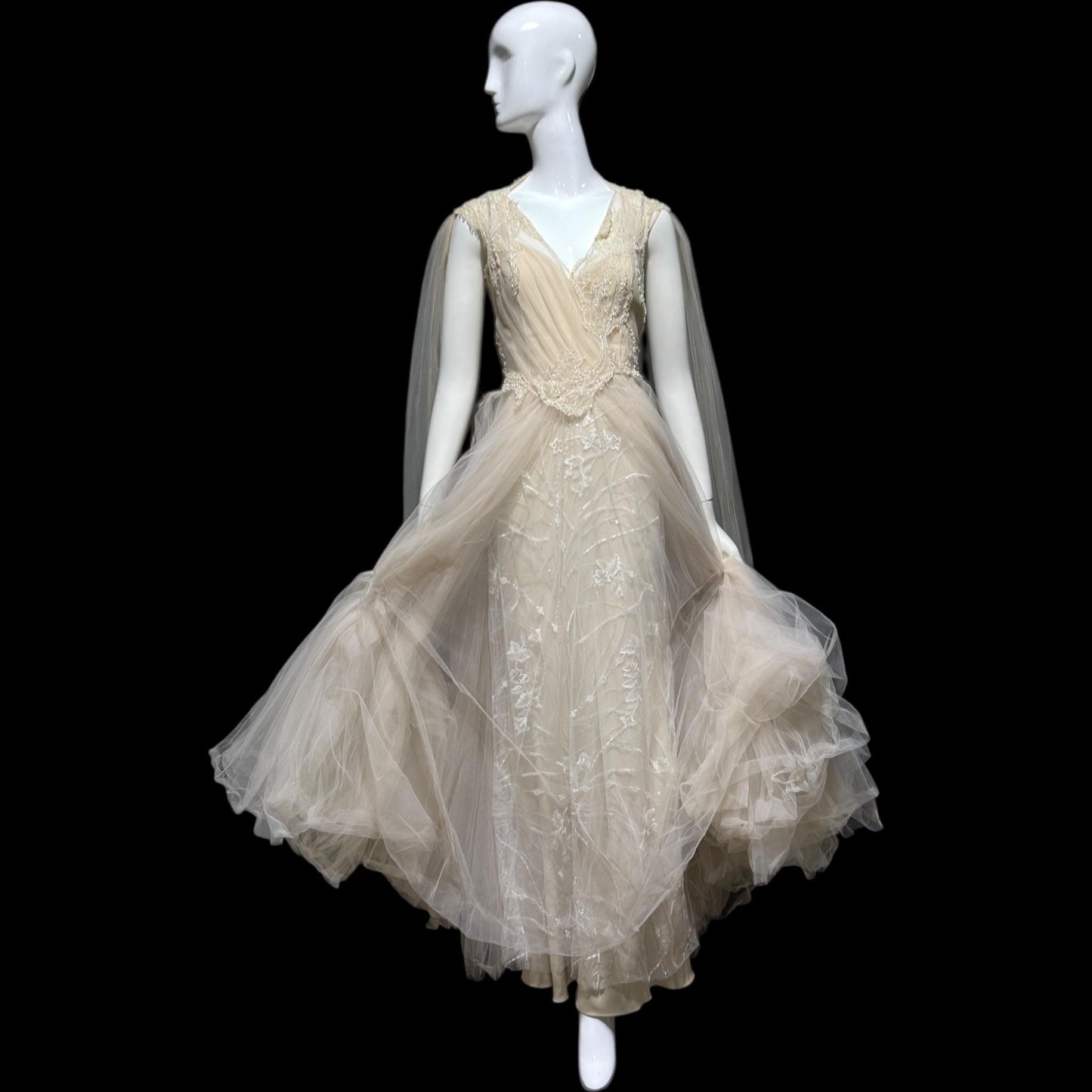 DAVID FIELDEN vintage wedding dress, Sposa Y2K cupcake tulle 3 pcs bridal ball gown