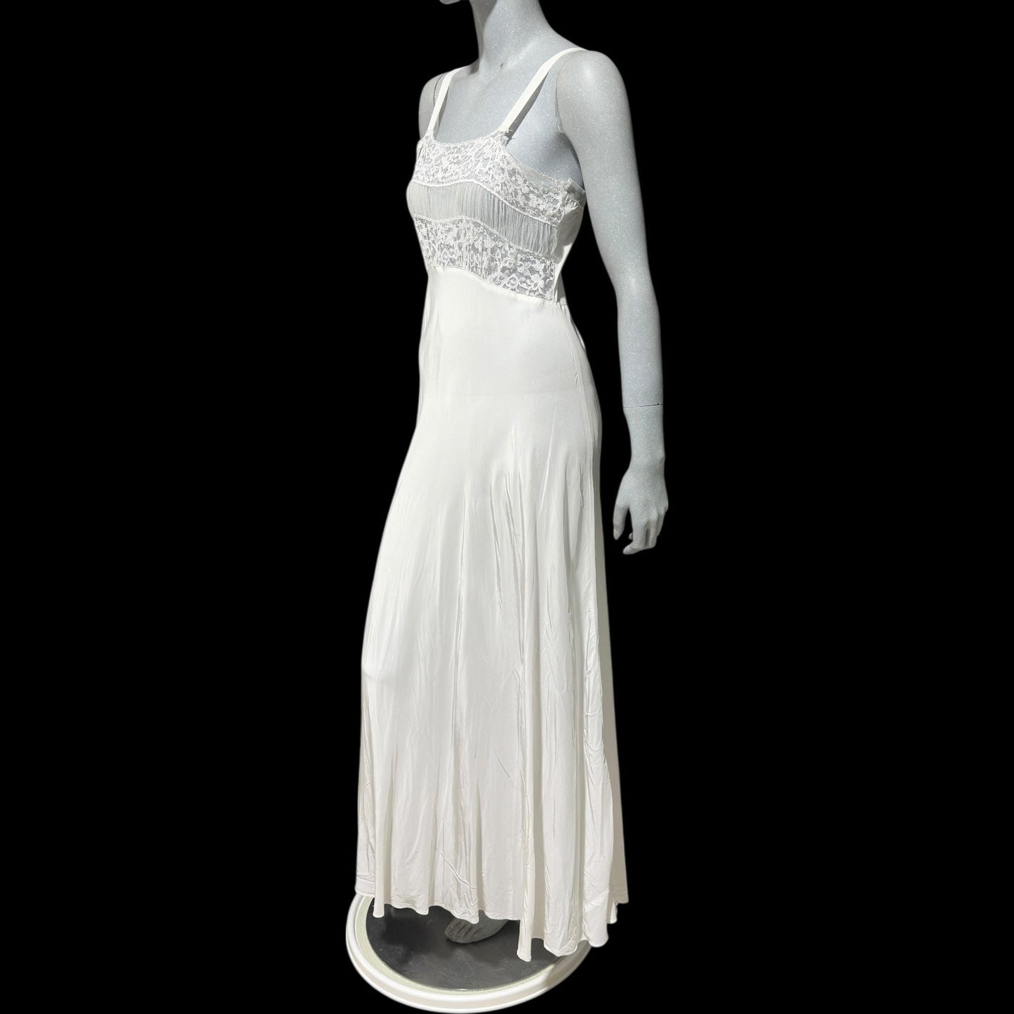TULA Vintage 1940s Nightgown Robe Set: Bridal White Peignoir Dressing Gown & Slip Dress