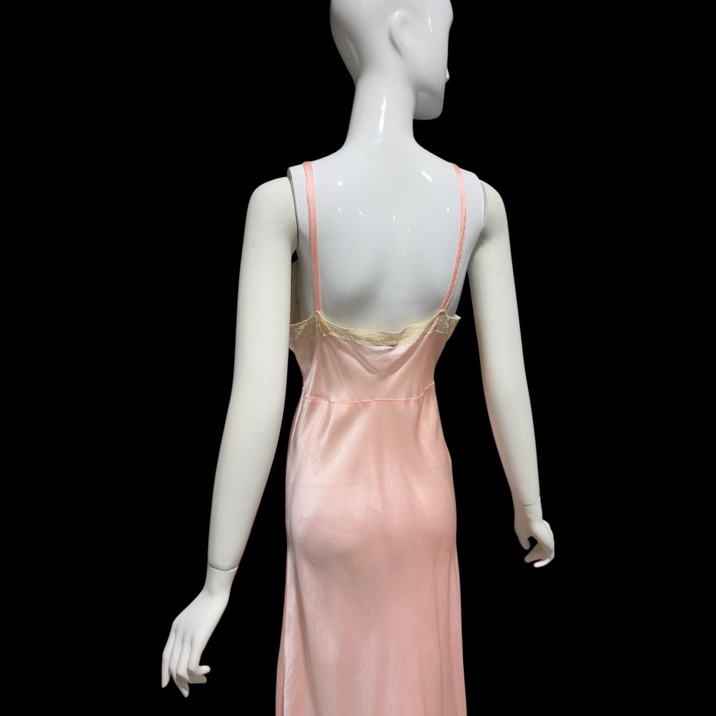 Barbara Lee, 1930s Rayon & Silk Slip Dress: Vintage Bias Cut Pale Pink Bemberg Nightgown