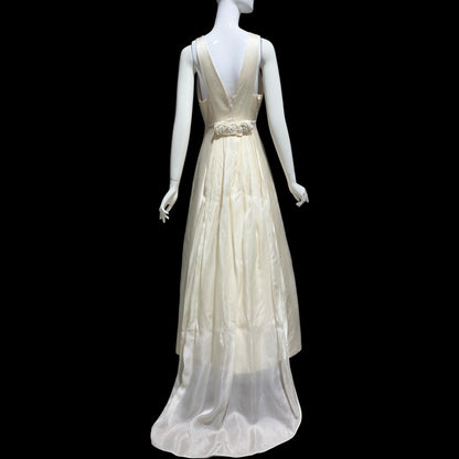 WEARKSTATT SAKS Fifth Avenue, 1990s Y2K vintage wedding bridal gown, blush silk dress