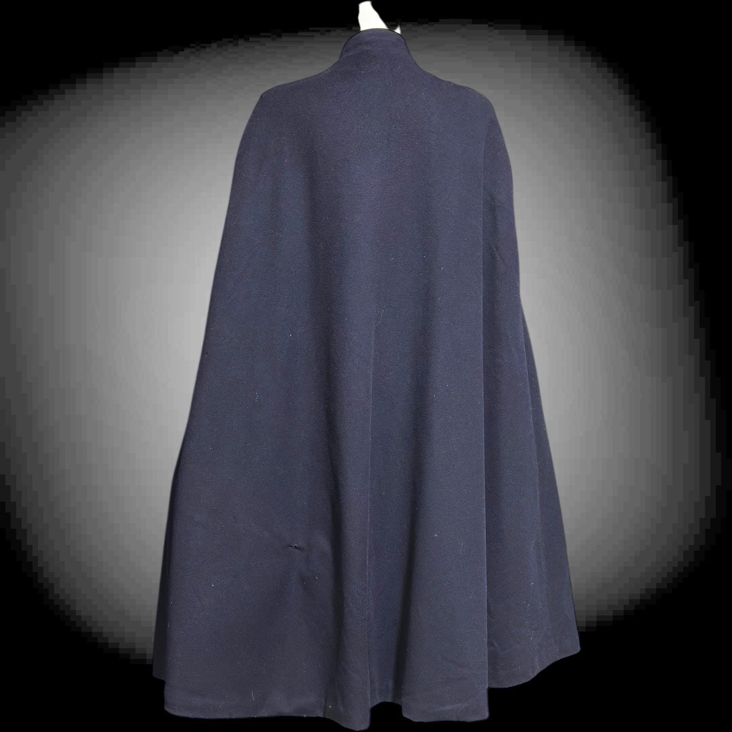 1940s vintage nurses cape, Collegiate Cap & Gown, WWII Navy Blue and red wool Nurses Cape
