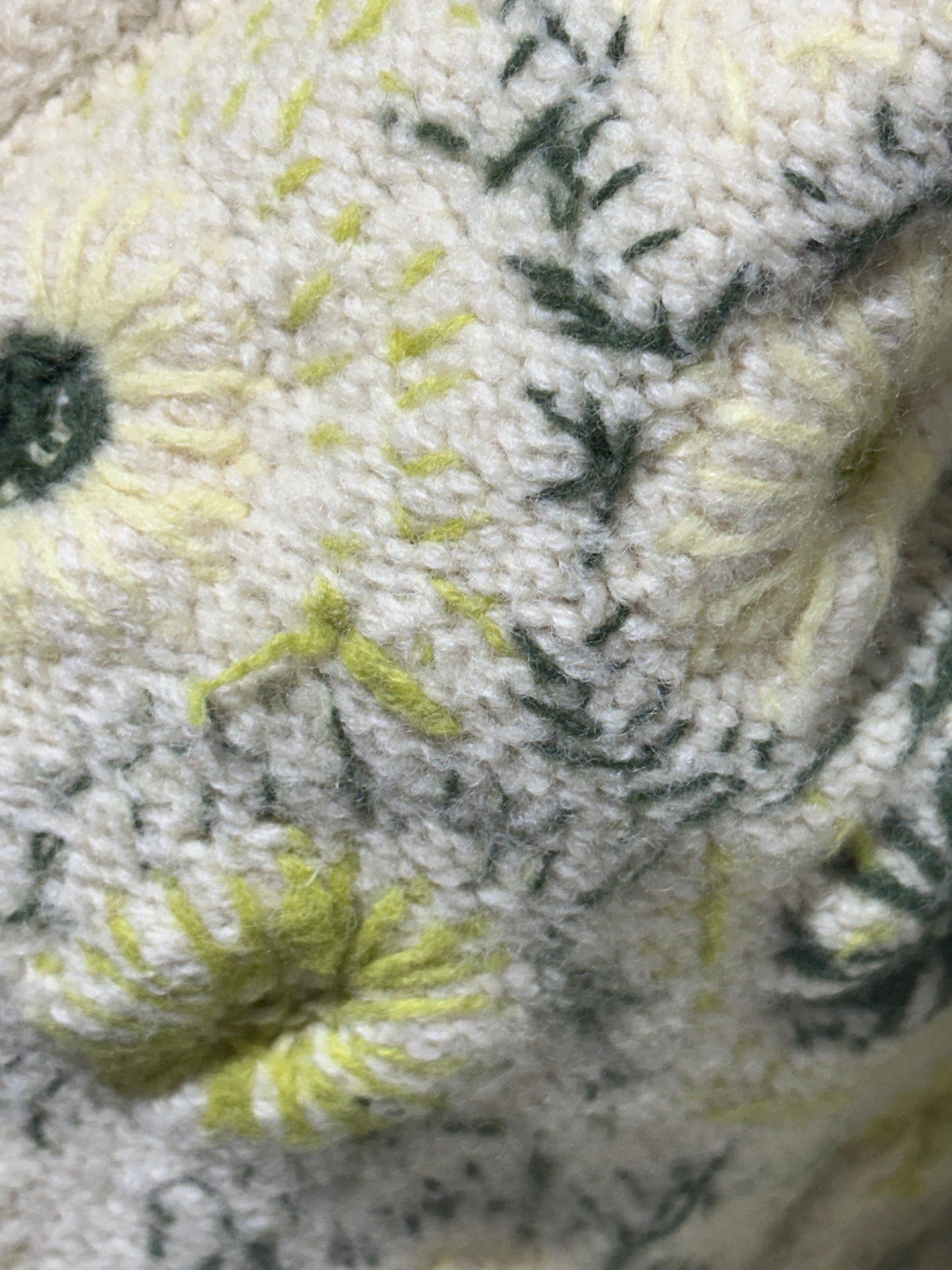 GENE SHELLY vintage 1950s cardigan sweater, open front embroidered wool cropped sweater