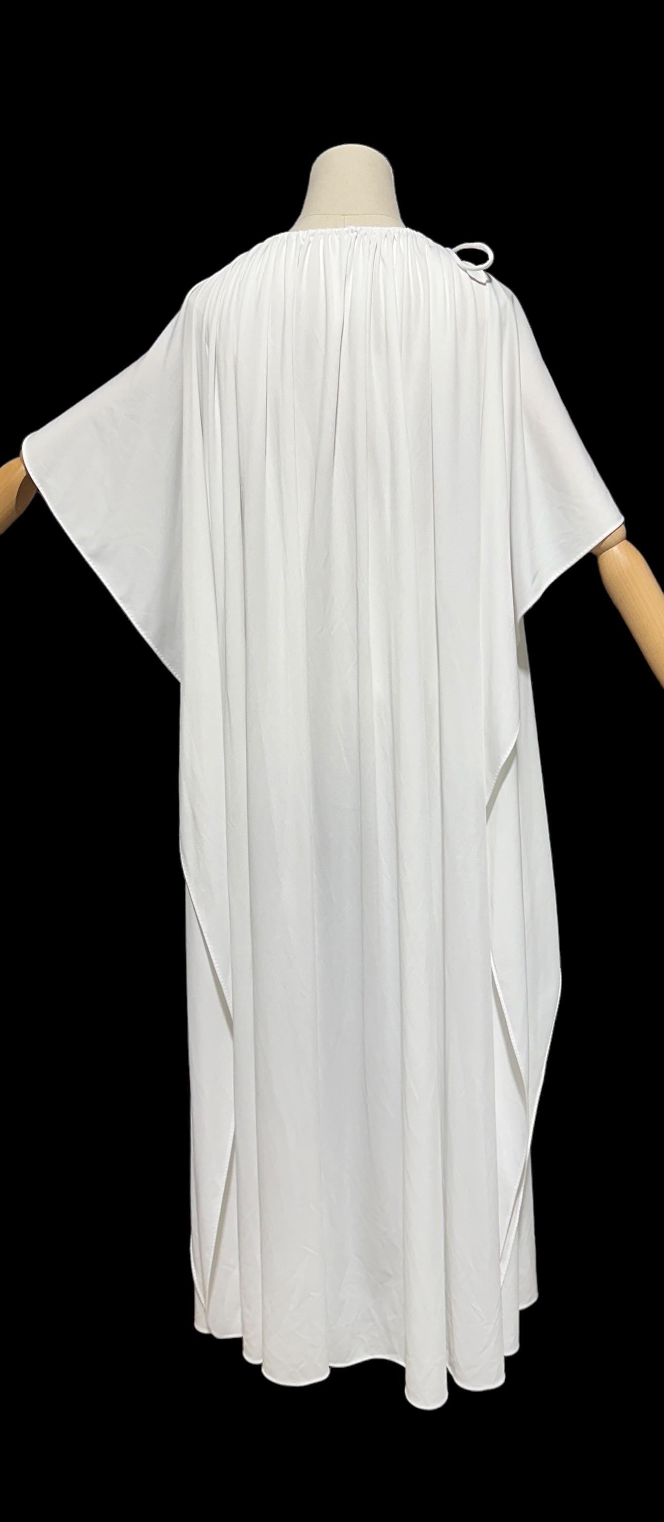 LUCIE ANN BEVERLY Hills 1960s vintage caftan, white grecian goddess kaftan evening gown house dress