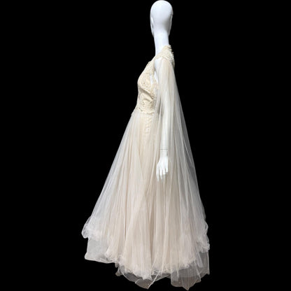 DAVID FIELDEN vintage wedding dress, Sposa Y2K cupcake tulle 3 pcs bridal ball gown