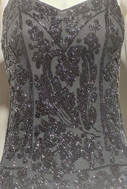 EAVIS and BROWN vintage 1980s Beaded Silk Camisole Top, Evening Wear