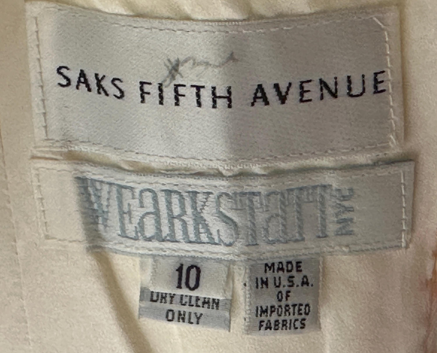 WEARKSTATT SAKS Fifth Avenue, 1990s Y2K vintage wedding bridal gown, blush silk dress