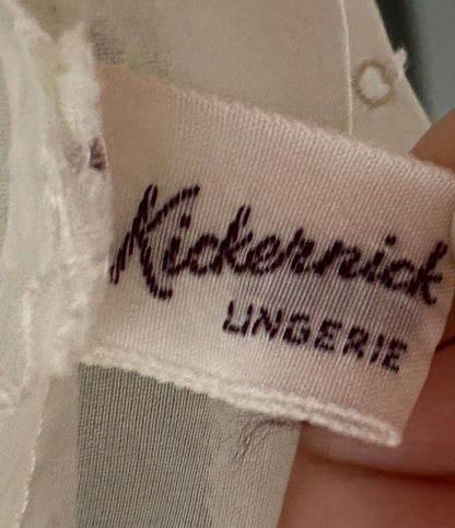 KICKERNICK Lingerie, vintage 1940s Sheer Dressing Gown: White eyelet Robe, Wrap front